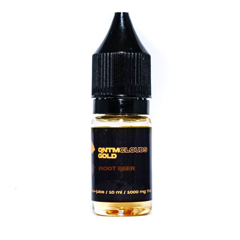 Buy QNTM Clouds Gold THC Vape Liquid Root Beer Online US